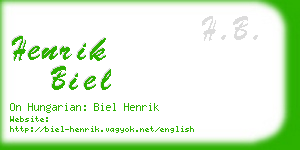 henrik biel business card